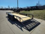 6’4″ x 16 Utility Trailer Double Axle Dovetail With Gate Powder Coated (2) 3500lb Axles - Image 6