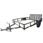 6′ 4″ x 10 Utility Trailer Dovetail Powder Coated With Gate 3,500lb Axle