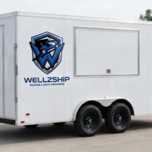7×14 Enclosed Concession Food Trailer – Tandem Axle White – Wellzship