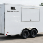 7×14 Enclosed Concession Food Trailer – Tandem Axle White – CARGOTRAILER