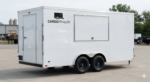 7×14 Enclosed Concession Food Trailer – Tandem Axle White – CARGOTRAILER