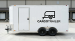 7×16 V-Nose Enclosed Cargo Trailer – Tandem Axle (White) – CARGOTRAILER - Image 3