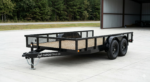 7×12 Tandem Axle Utility Trailer – Wood Deck Black – CARGOTRAILER