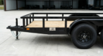 7×12 Tandem Axle Utility Trailer – Wood Deck Black – CARGOTRAILER - Image 3