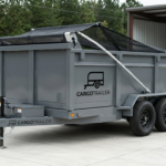 7×14 Heavy Duty Commercial Dump Trailer – 14k GVWR Gray – CARGOTRAILER
