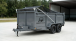 7×14 Heavy Duty Commercial Dump Trailer – 14k GVWR Gray – CARGOTRAILER