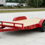 8.5×20 Flatbed Car Hauler Trailer – Tandem Axle Red – CARGOTRAILER