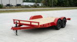 8.5×20 Flatbed Car Hauler Trailer – Tandem Axle Red – CARGOTRAILER