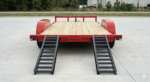 8.5×20 Flatbed Car Hauler Trailer – Tandem Axle Red – CARGOTRAILER - Image 4