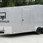8.5×24 Enclosed Car Hauler Trailer – Tandem Axle Silver – CARGOTRAILER