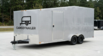 8.5×24 Enclosed Car Hauler Trailer – Tandem Axle Silver – CARGOTRAILER