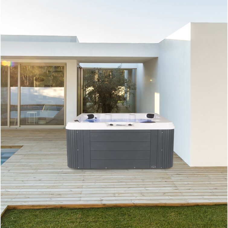 Revive LS 6 Person 86 Stainless Jet Lounger Hot Tub with Heater and Ozone - Image 3