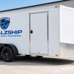 7×16 V-Nose Enclosed Cargo Trailer – Tandem Axle (White) – Wellzship