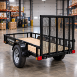 Cargotrailer 5′ x 8′ Utility Trailer – Single Axle, Wood Deck, Mesh Ramp Gate - Image 2