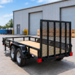 Cargotrailer 6′ x 12′ Goods Trailer – Tandem Axle, Wood Deck, Mesh Ramp Gate - Image 2
