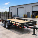 Cargotrailer 7′ x 20′ Goods Trailer – Tandem Axle, Wood Deck, Mesh Ramp Gate