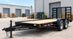 Cargotrailer 6′ x 10′ Flatbed Trailer – Tandem Axle, Wood Deck, Bi-Fold Mesh Ramp Gate