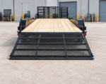Cargotrailer 6′ x 10′ Flatbed Trailer – Tandem Axle, Wood Deck, Bi-Fold Mesh Ramp Gate - Image 4