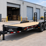 Cargotrailer 6′ x 12′ Flatbed Trailer – Tandem Axle, Wood Deck, Stand-Up Ramps