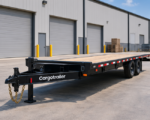 Cargotrailer 7′ x 18′ Flatbed Trailer – Tandem Axle, Deckover, Wood Deck