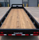 Cargotrailer 7′ x 18′ Flatbed Trailer – Tandem Axle, Deckover, Wood Deck - Image 4