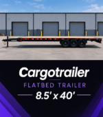 Cargotrailer 8.5′ x 40′ Flatbed Trailer – Triple Axle, Deckover, Wood Deck - Image 3
