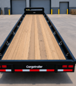 Cargotrailer 8.5′ x 40′ Flatbed Trailer – Triple Axle, Deckover, Wood Deck - Image 4
