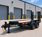 Cargotrailer 7′ x 18′ Plant Trailer – Tandem Axle, Stand-Up Ramps, Wood Deck