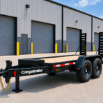 Cargotrailer 7′ x 18′ Plant Trailer – Tandem Axle, Stand-Up Ramps, Wood Deck
