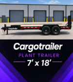 Cargotrailer 7′ x 18′ Plant Trailer – Tandem Axle, Stand-Up Ramps, Wood Deck - Image 3
