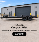 Cargotrailer 8.5′ x 18′ Car Transporter Trailer – Tandem Axle, Steel Channel Deck, Drive-Over Fenders - Image 4