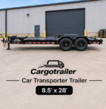 Cargotrailer 8.5′ x 28′ Car Transporter Trailer – Tandem Axle, Steel Channel Deck, Drive-Over Fenders - Image 4