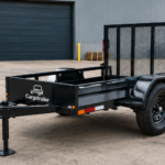 Cargotrailer 4′ x 6′ Motorbike Trailer – Single Axle, Steel Floor, Mesh Ramp Gate