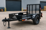 Cargotrailer 4′ x 6′ Motorbike Trailer – Single Axle, Steel Floor, Mesh Ramp Gate