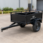 Cargotrailer 4′ x 6′ Motorbike Trailer – Single Axle, Steel Box Body, Top Rail