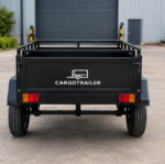 Cargotrailer 4′ x 6′ Motorbike Trailer – Single Axle, Steel Box Body, Top Rail - Image 2