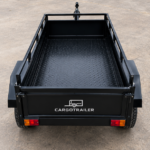 Cargotrailer 4′ x 6′ Motorbike Trailer – Single Axle, Steel Box Body, Top Rail - Image 3