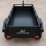 Cargotrailer 4′ x 8′ Motorbike Trailer – Single Axle, Steel Box Body, Top Rail - Image 3
