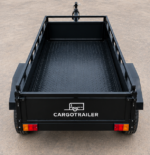 Cargotrailer 6′ x 10′ Motorbike Trailer – Single Axle, Steel Box Body, Top Rail - Image 3