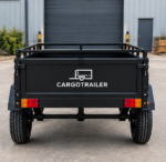 Cargotrailer 7′ x 12′ Motorbike Trailer – Single Axle, Steel Box Body, Top Rail - Image 2