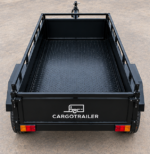 Cargotrailer 7′ x 12′ Motorbike Trailer – Single Axle, Steel Box Body, Top Rail - Image 3