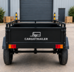 Cargotrailer 7′ x 14′ Motorbike Trailer – Single Axle, Steel Box Body, Top Rail - Image 2