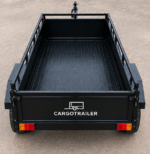 Cargotrailer 7′ x 14′ Motorbike Trailer – Single Axle, Steel Box Body, Top Rail - Image 3