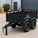 Cargotrailer 4′ x 6′ Quad Trailer – Tandem Axle, All-Terrain Tires, Steel Box Body