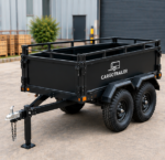 Cargotrailer 6′ x 10′ Quad Trailer – Tandem Axle, All-Terrain Tires, Steel Box Body