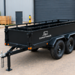 Cargotrailer 7′ x 20′ Quad Trailer – Triple Axle, All-Terrain Tires, Steel Box Body