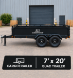 Cargotrailer 7′ x 20′ Quad Trailer – Triple Axle, All-Terrain Tires, Steel Box Body - Image 4