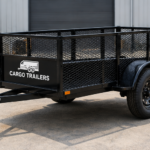 Cargotrailer 4′ x 6′ Cargo Trailer – Single Axle, High Mesh Sides, Ramp Gate