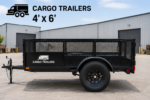 Cargotrailer 4′ x 6′ Cargo Trailer – Single Axle, High Mesh Sides, Ramp Gate - Image 4