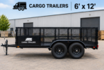 Cargotrailer 6′ x 12′ Cargo Trailer – Tandem Axle, High Mesh Sides, Ramp Gate - Image 4